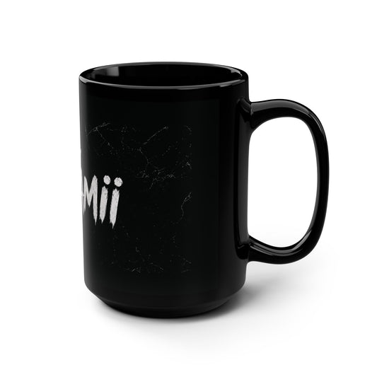 DUGAMII Crown Black 15oz Coffee Mug — Bold Graffiti Logo Ceramic