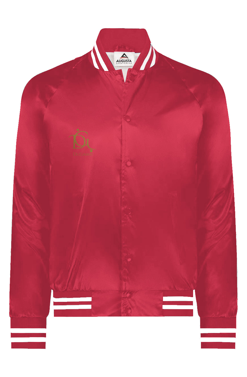 DuGamii Satin Baseball Striped Jacket