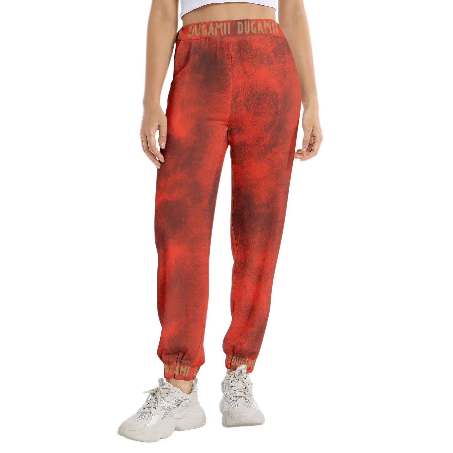 Dugamii Elastic Waist Tapered Sweat Pants