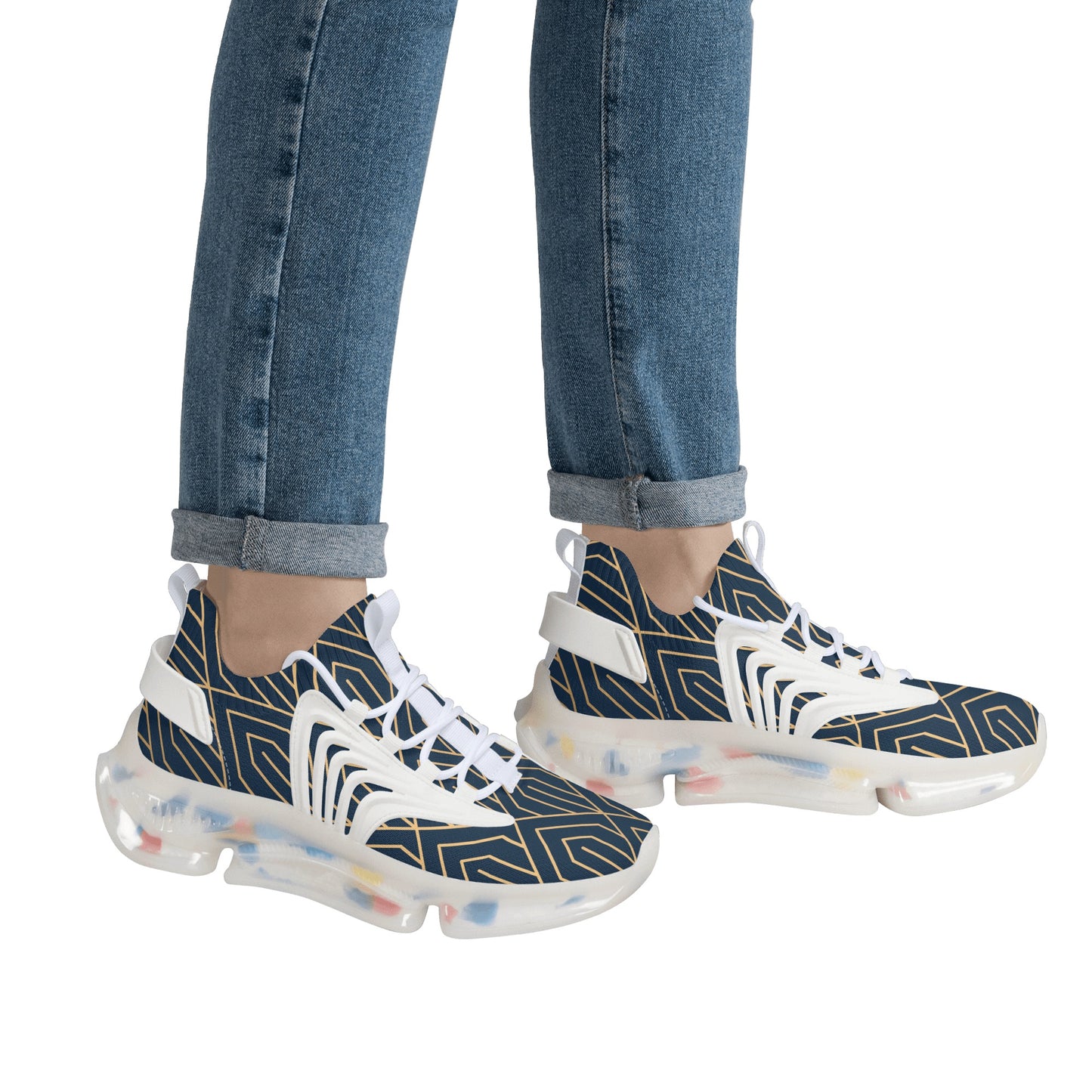 Womens White Air Heel React Running Shoes