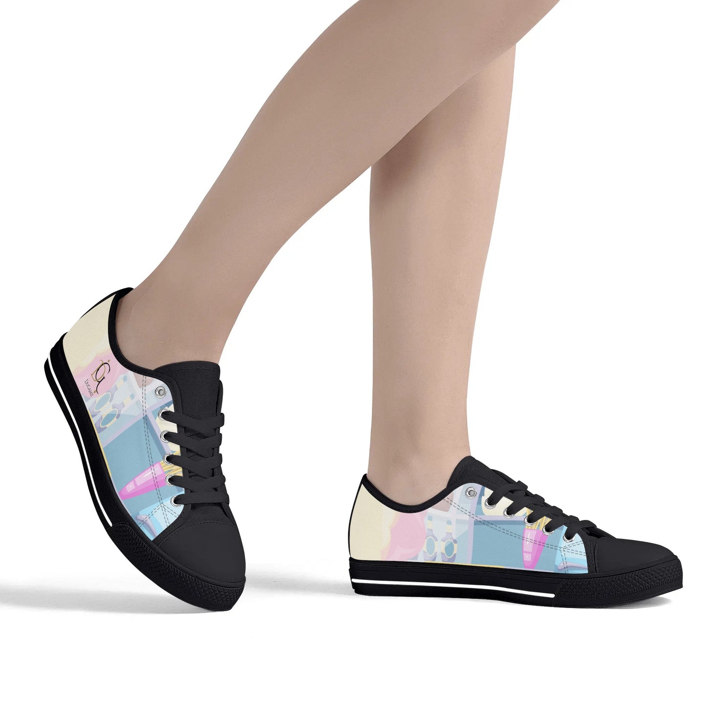Women's DuGamii Low Top :Cotton Candy Truck" Color Canvas Shoes