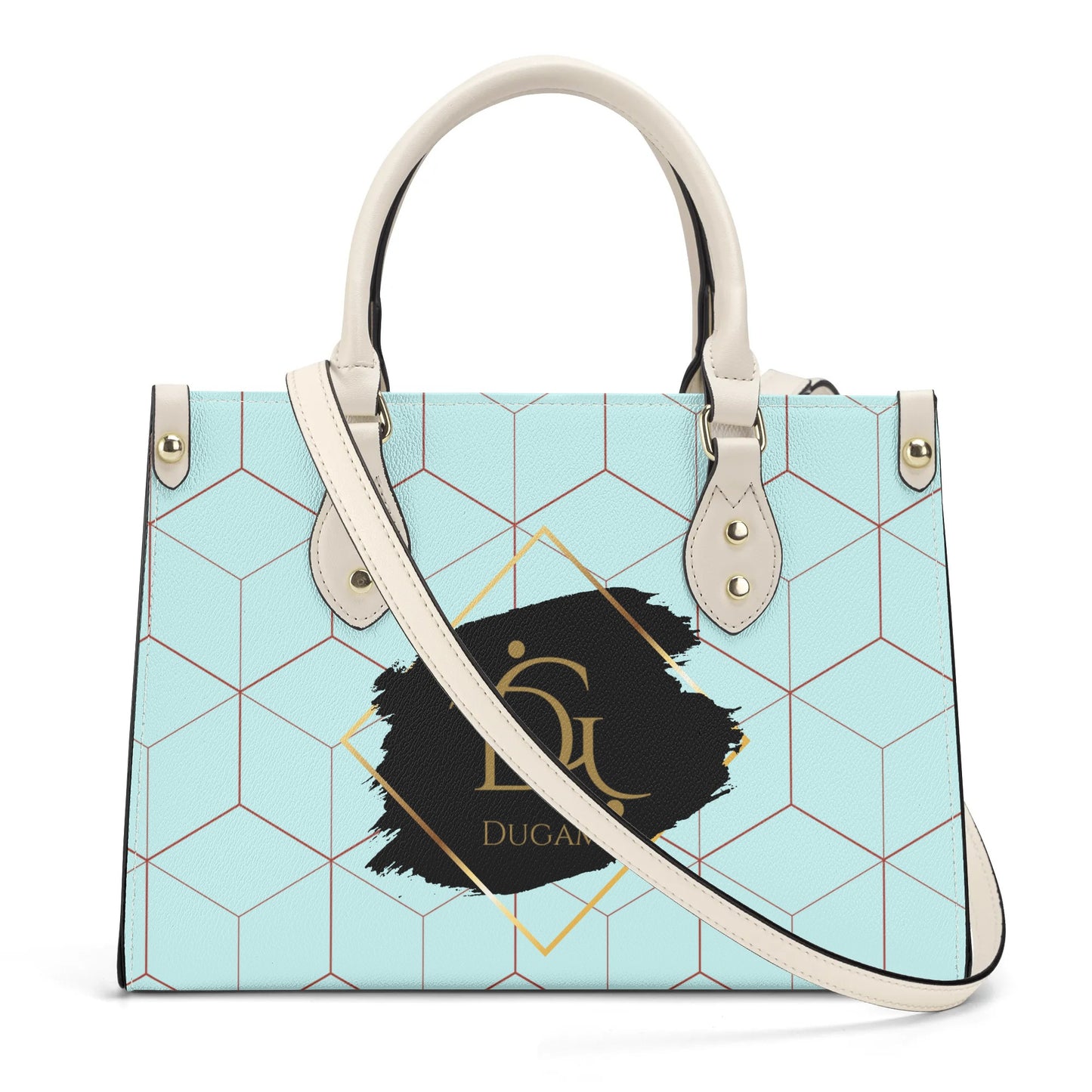 DuGamii Luxury Women's Clear Water Blue PU Handbag With Shoulder Strap