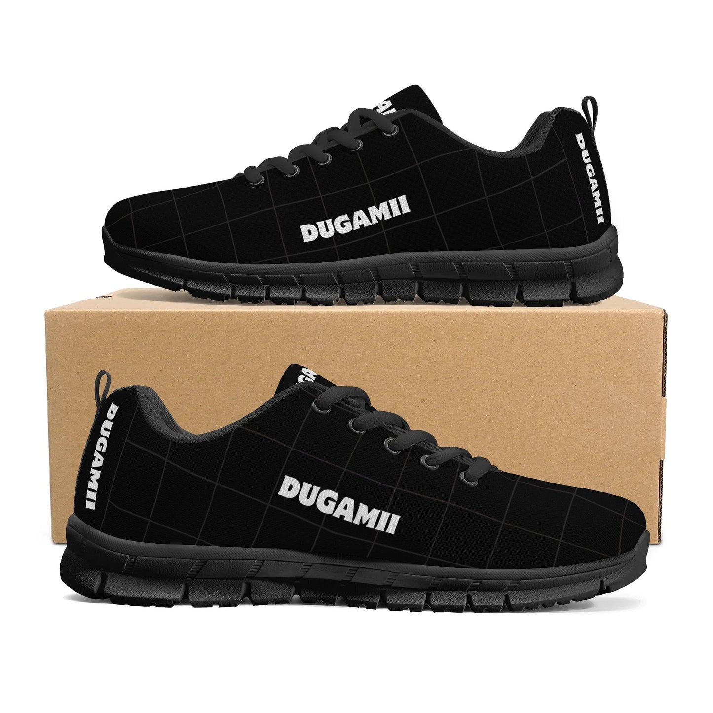 Mens DuGamii Signature Black Mesh Running Shoes