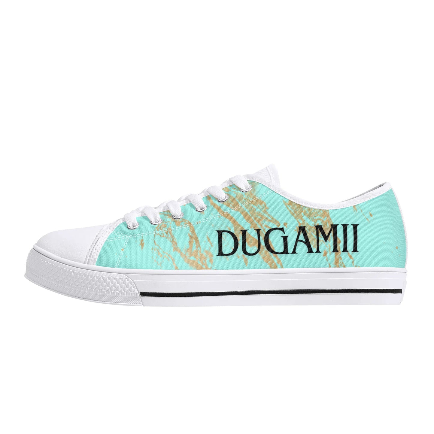 Women's DuGamii Clear Water Blue Rubber Low Top Canvas Shoes