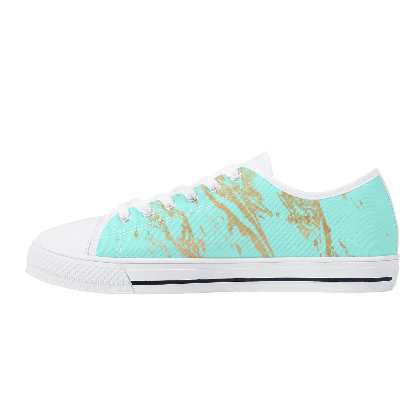 Women's DuGamii Clear Water Blue Rubber Low Top Canvas Shoes