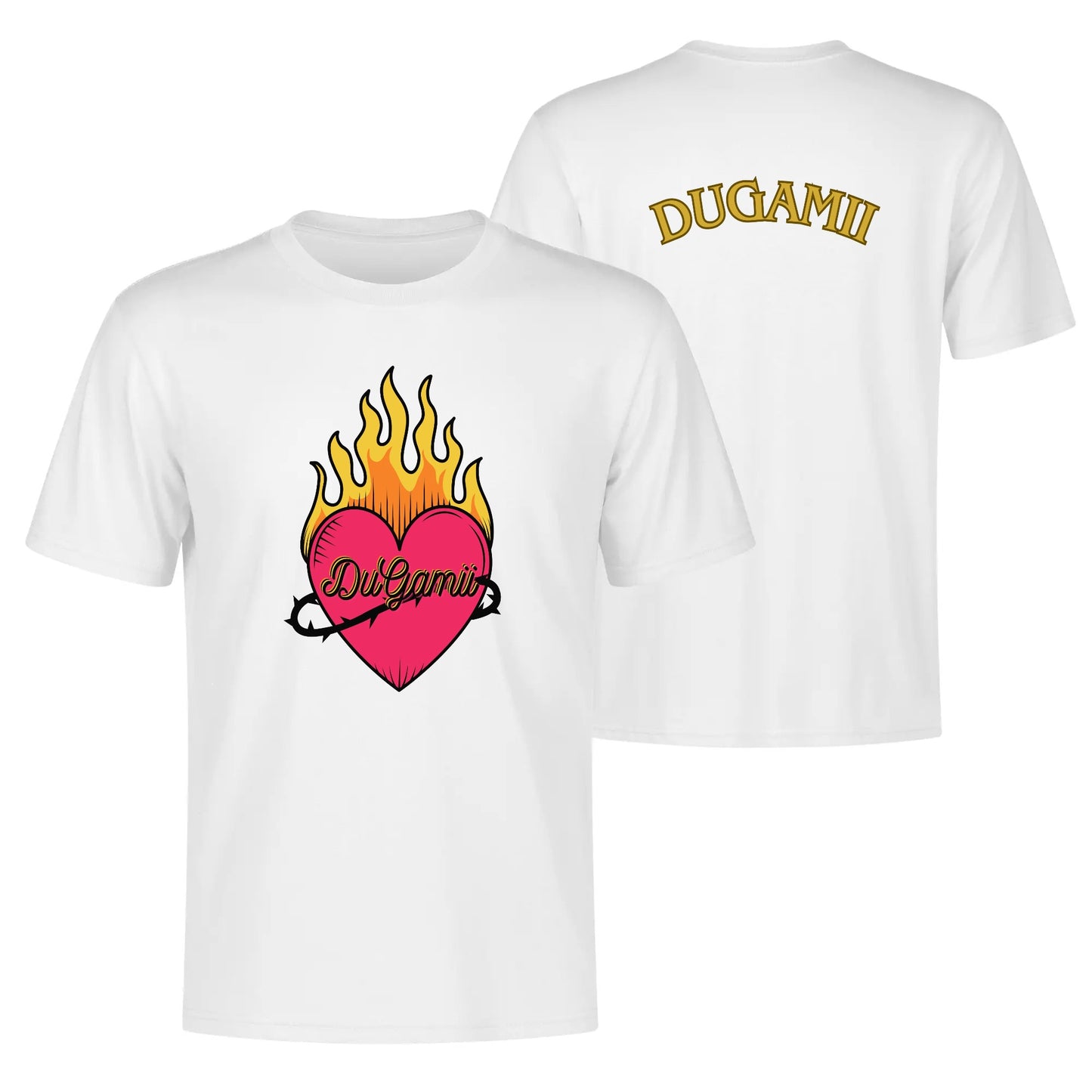 Mens DuGamii Barbed Heart Cotton T-Shirt