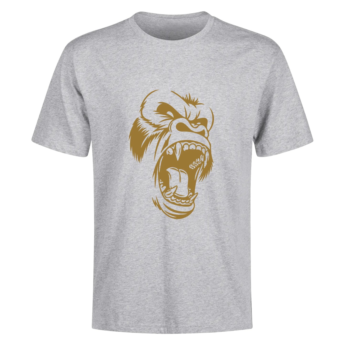Mens DuGamii Gold Gorilla Cotton T-Shirt