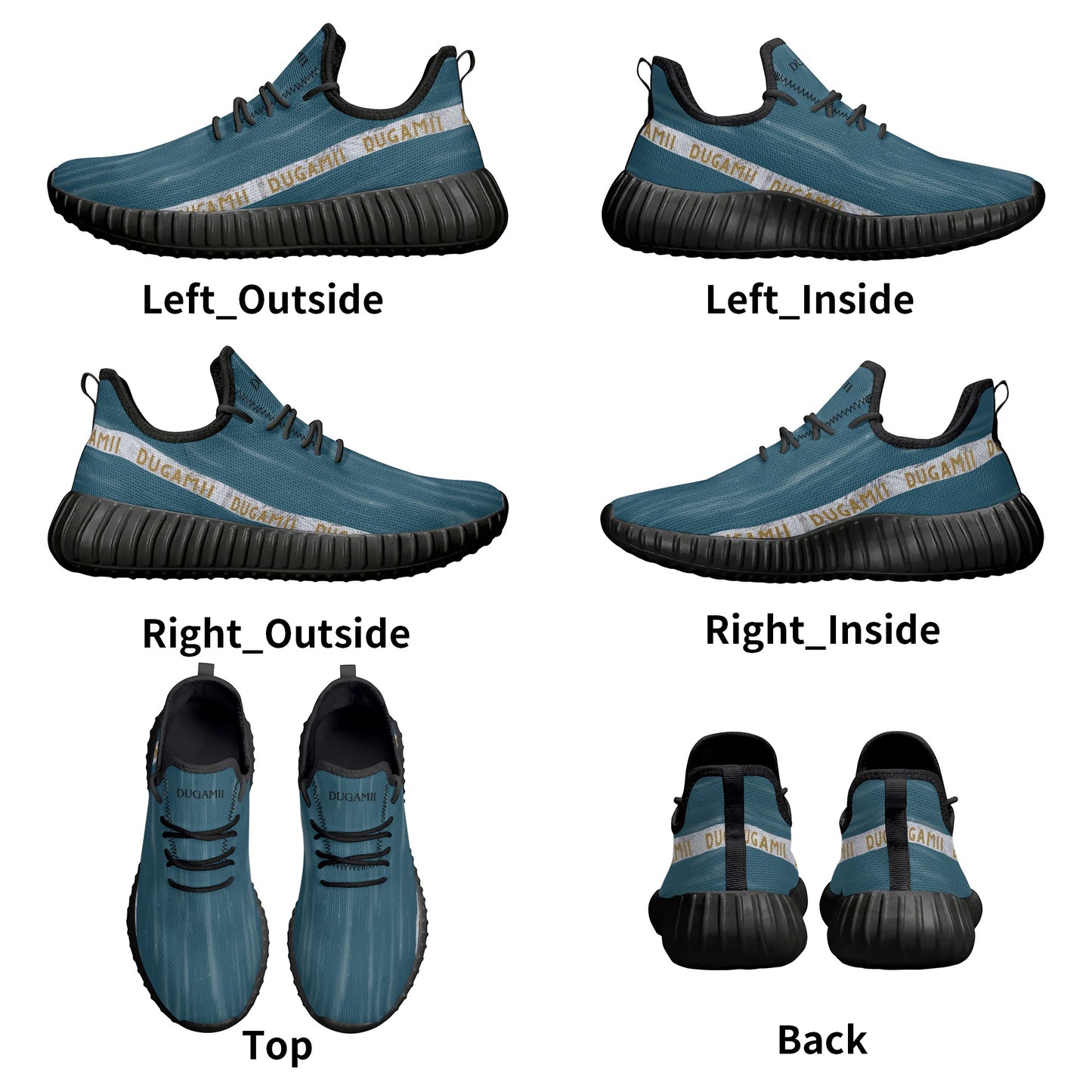 DuGamii Men's Signature Mesh Knit Blue Training Sneakers