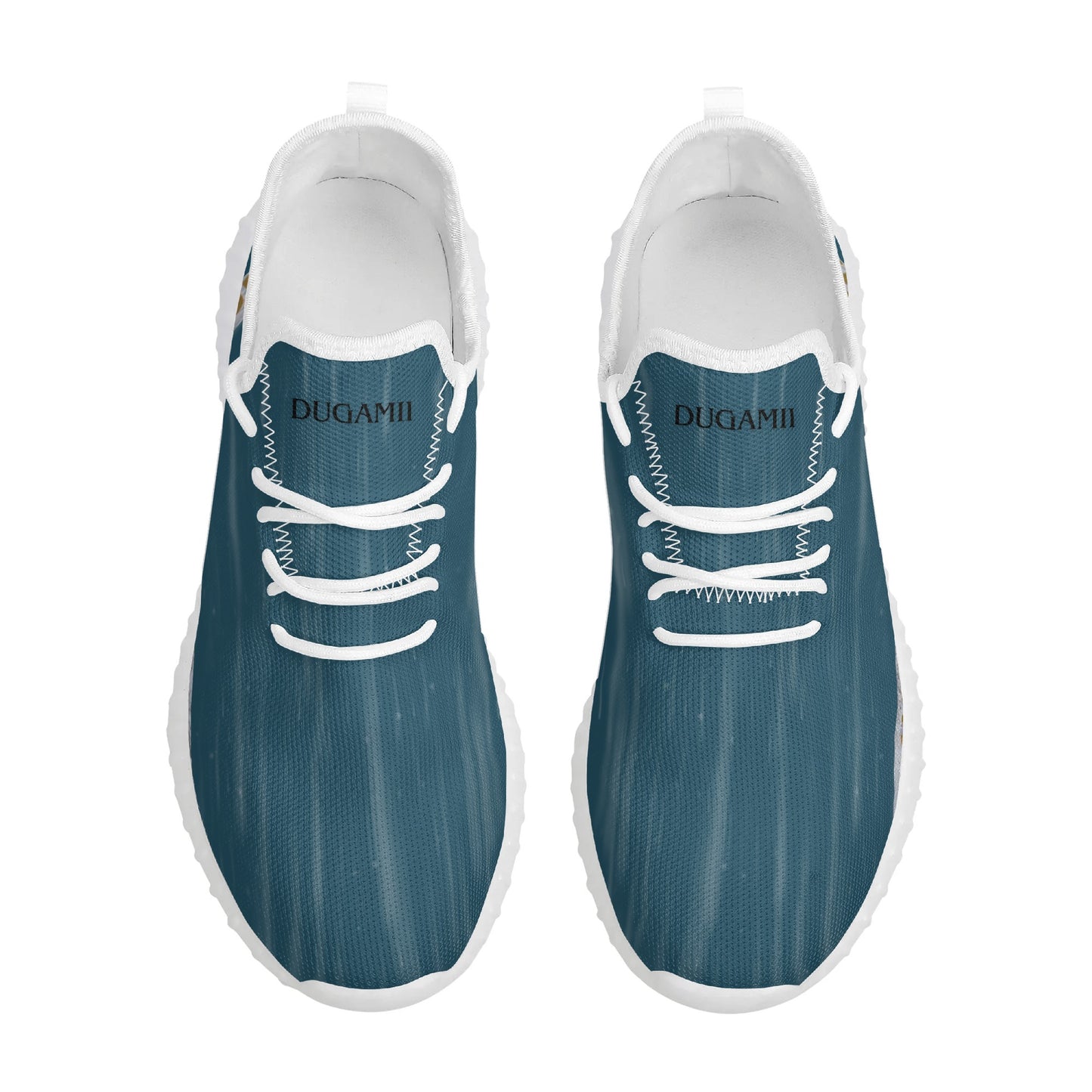 DuGamii Men's Signature Mesh Knit Blue Training Sneakers