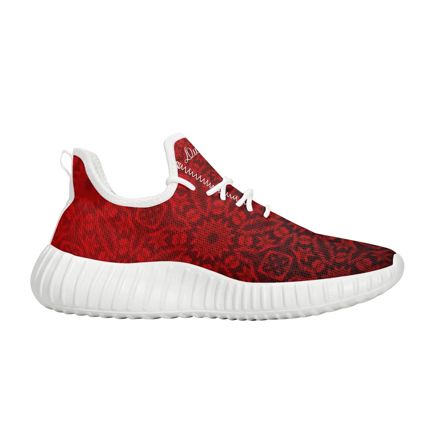 Mens DuGamii Red Knight Mesh Knit Sneakers