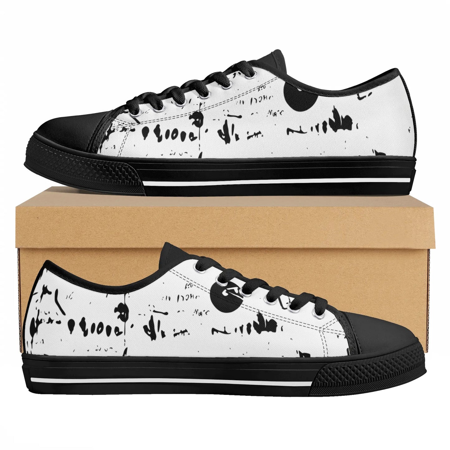 Mens DuGamii High Top Canvas Shoes With Word Art