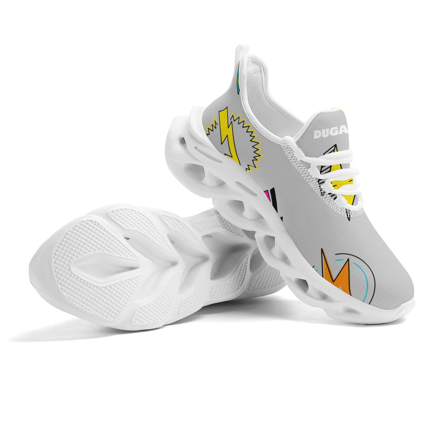 Men's DuGamii Premium M-Sole "1st Strike" Garage Mix White Training Sneakers