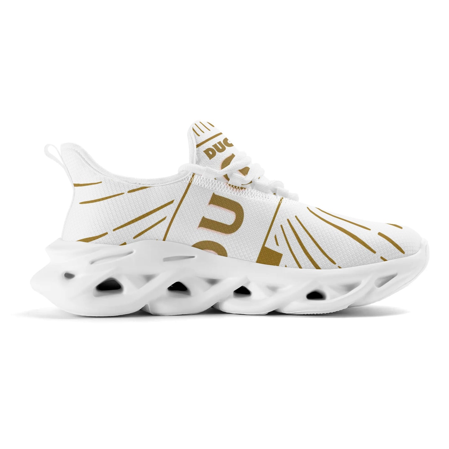 Mens Premium DuGamii M-sole Gold Splash Signature Sneakers