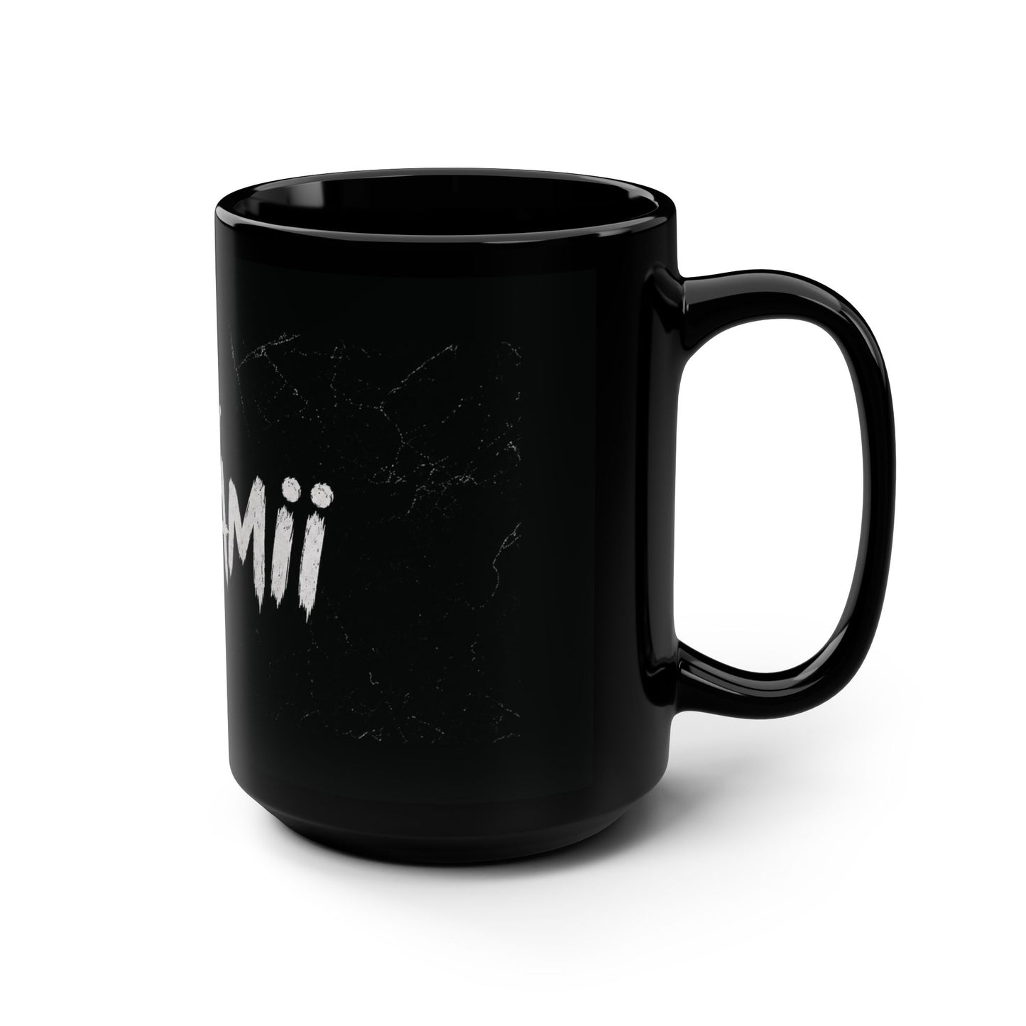 DUGAMII Crown Black 15oz Coffee Mug — Bold Graffiti Logo Ceramic