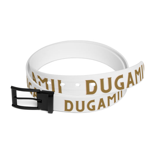 DuGamii Unisex True PU Leather All White Belt