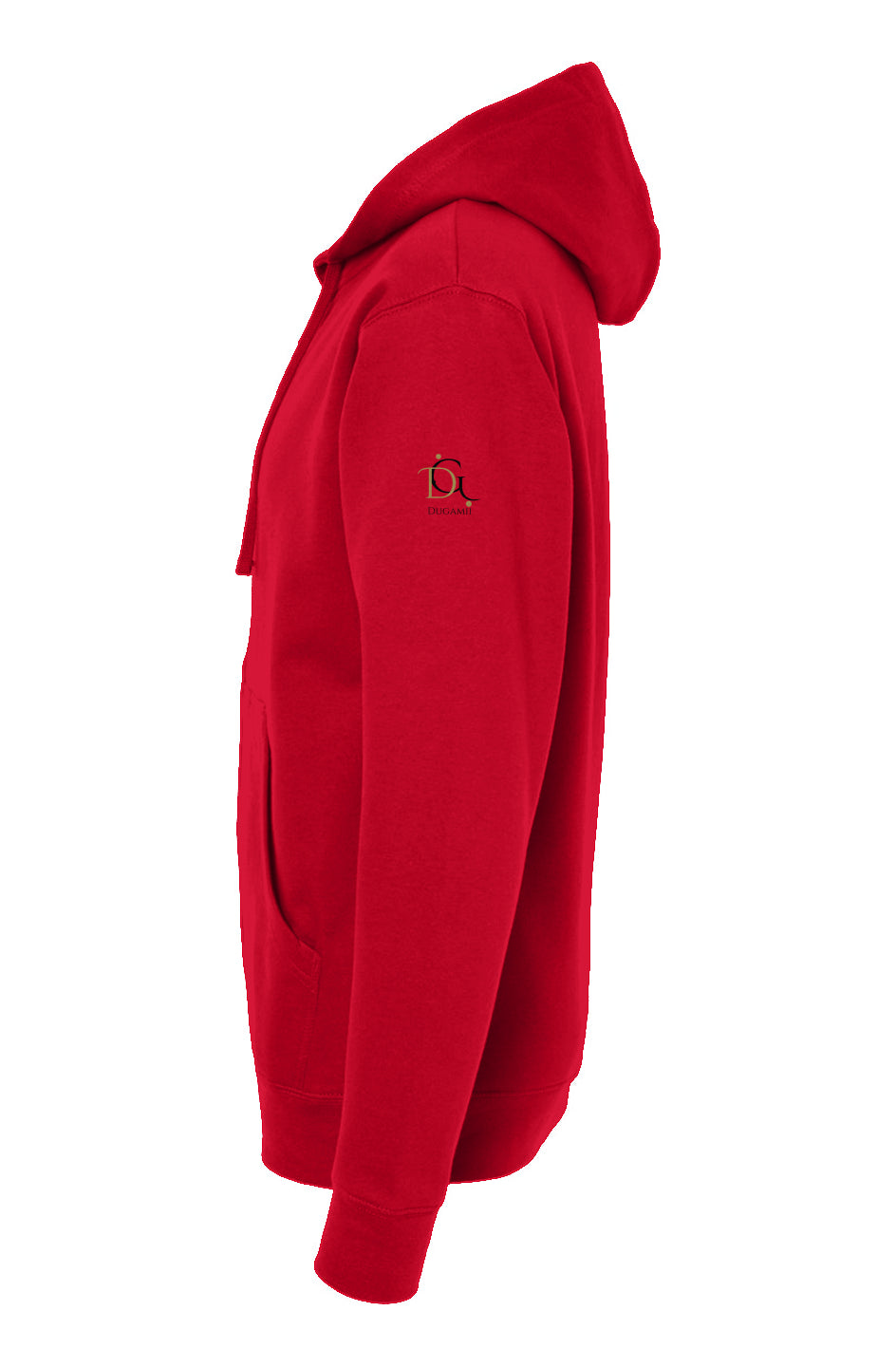 Dugamii Classic Red Zip Hoodie