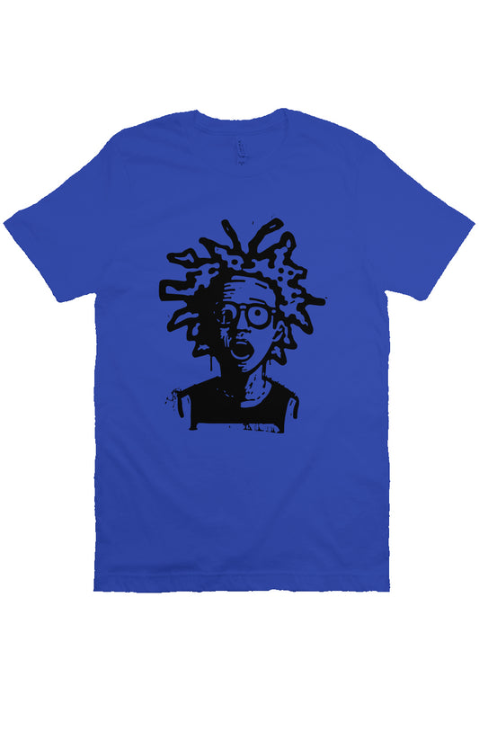 DuGamii "Basquiat Inspired Artwork" Premium Blue T-Shirt