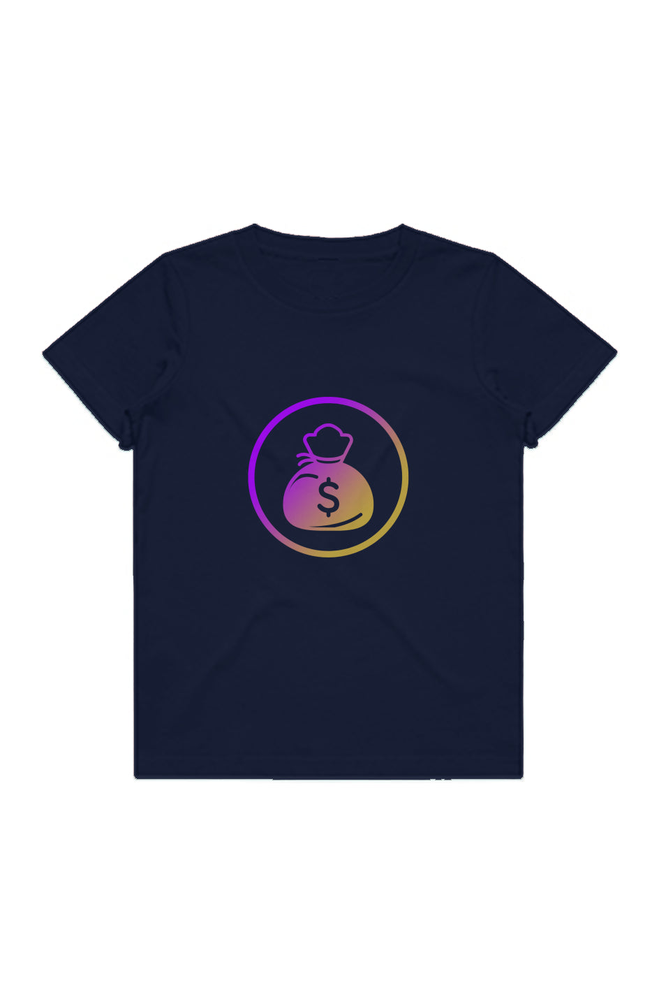 DuGamii Youth Navy Blue Money Bag Tee