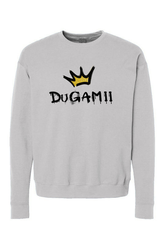 DuGamii "King's Crown" White Fleece Sweatshirt