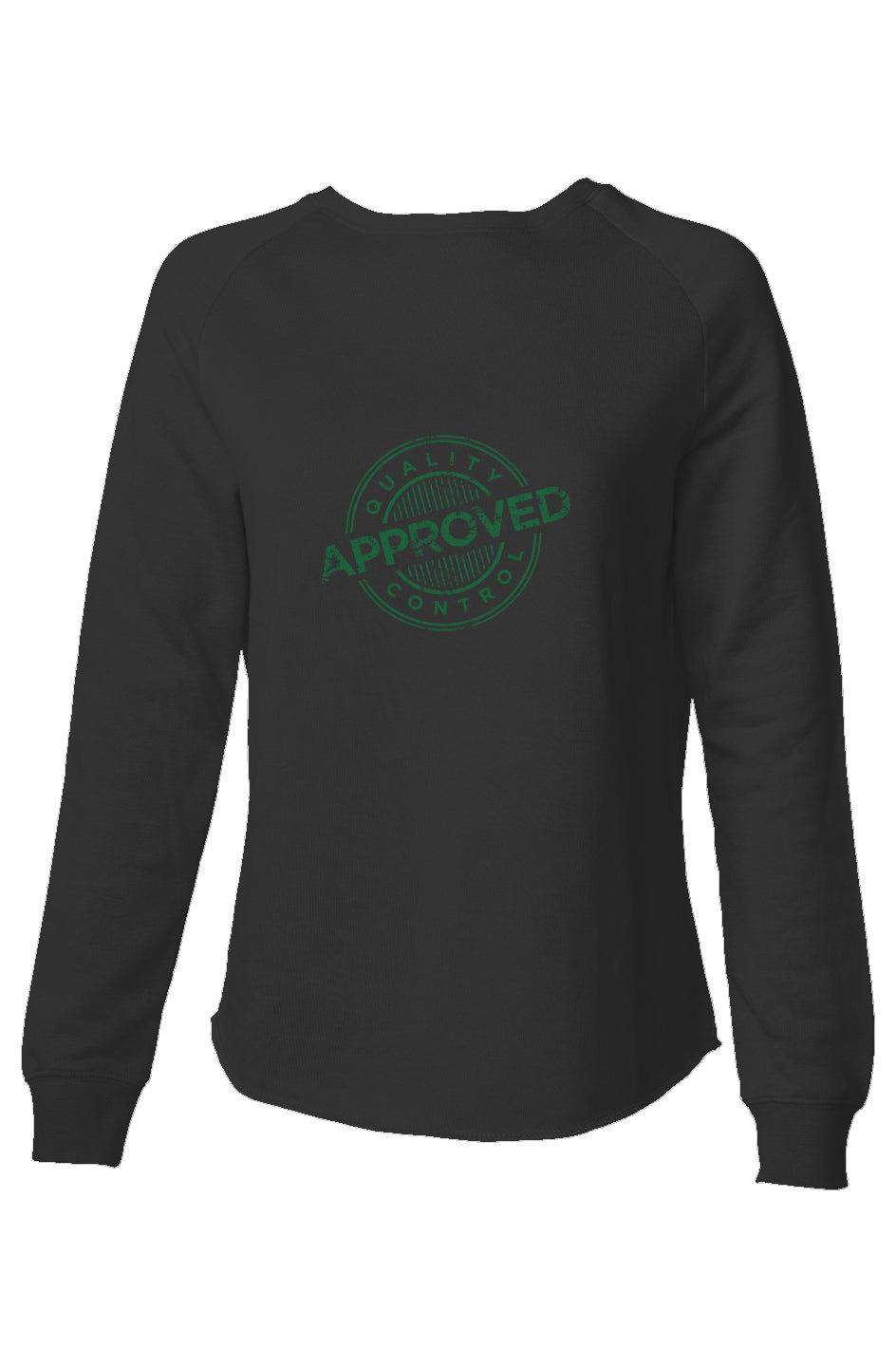Women's DuGamii Lightweight "Quality Control Approved" Black Sweatshirt