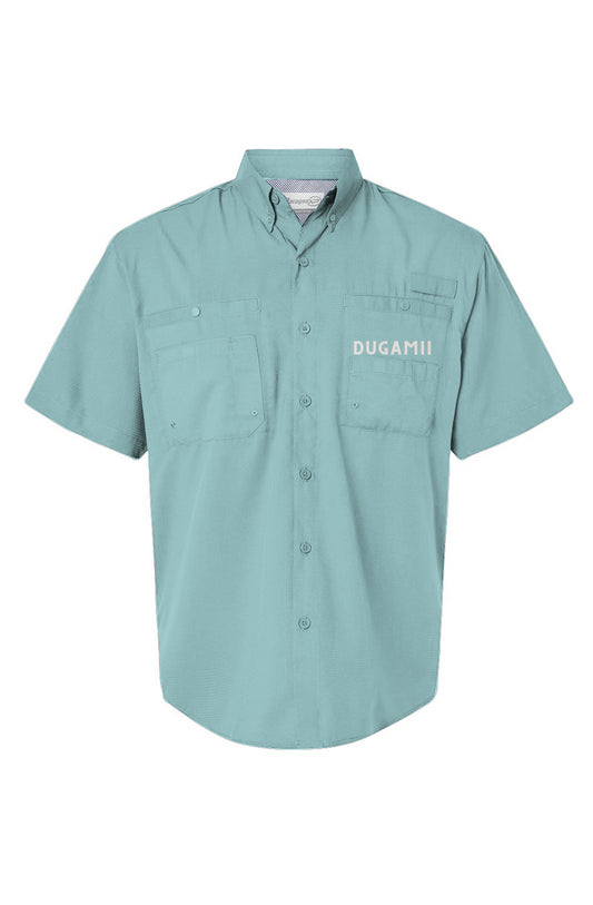 Men's DuGamii Aqua Blue Lightweight Fishing Shirt