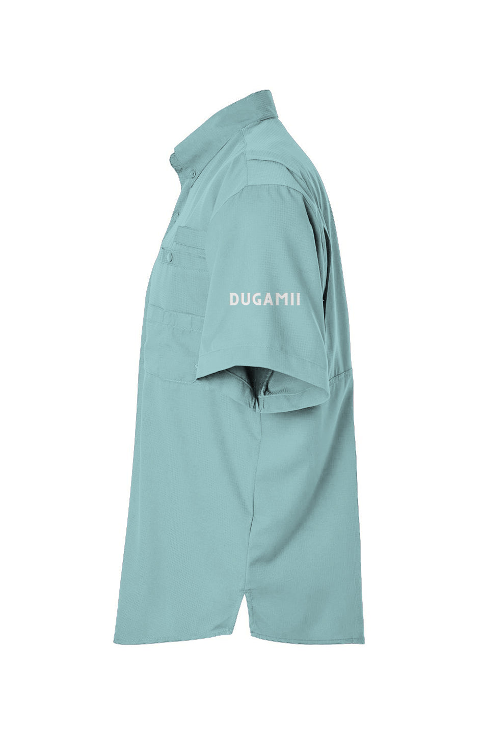 Men's DuGamii Aqua Blue Lightweight Fishing Shirt