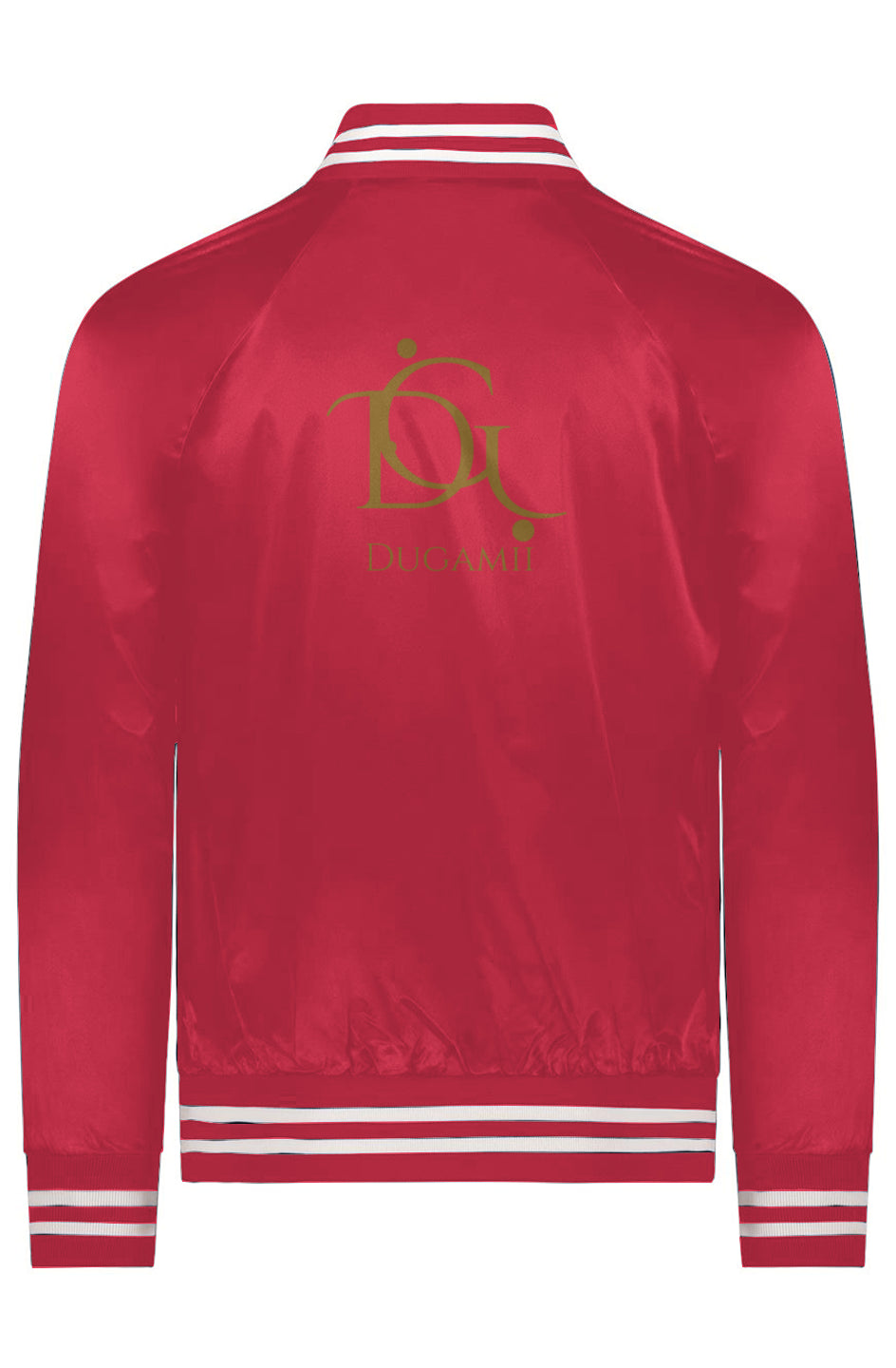 DuGamii Satin Baseball Striped Jacket
