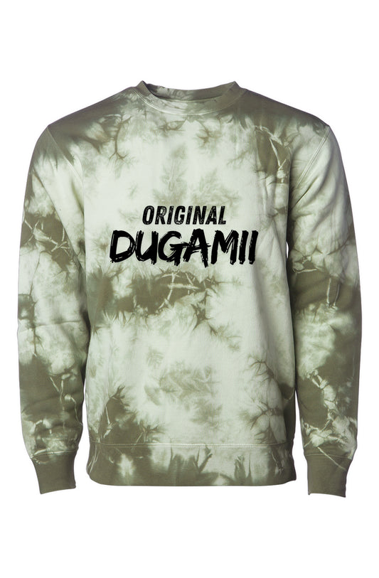 DuGamii Tie Dye Olive Crew Neck