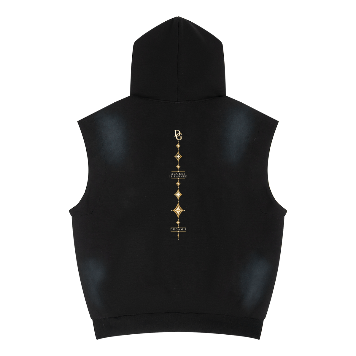 Unisex Vintage Wash Sun Fade Sleeveless Hoodie